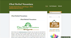 Desktop Screenshot of obatherbalnusantara.com